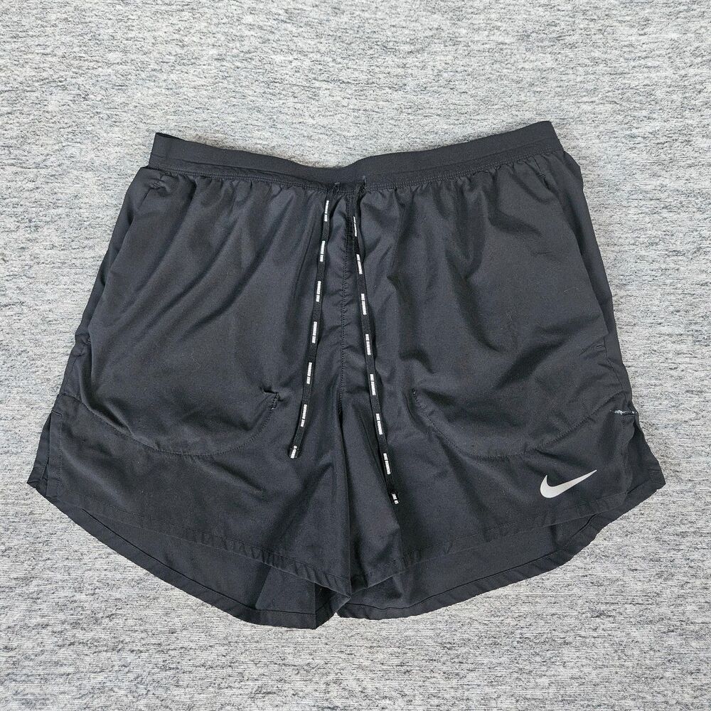 Nike Stride Dri-FIT 5" Brief-Lined Running Shorts Men's Large Black CJ5453-010